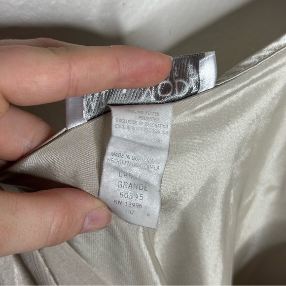 Vintage Val Mode Lingerie Shimmery Gold Night Gown Slip Dress - Picture 11 of 11